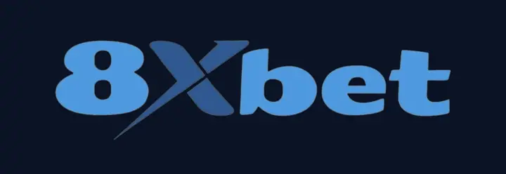 Logo 8Xbet chính thức dạng chữ trên nền tối